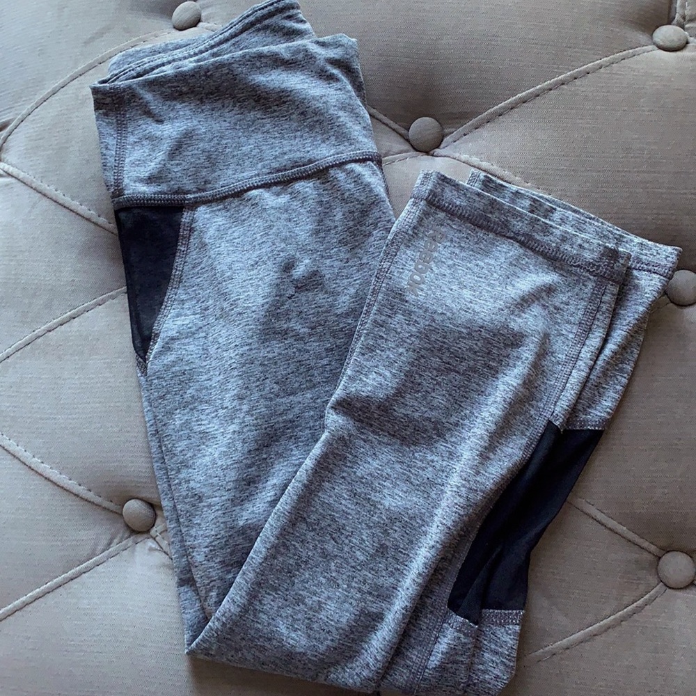 Reebok grey mesh workout pants